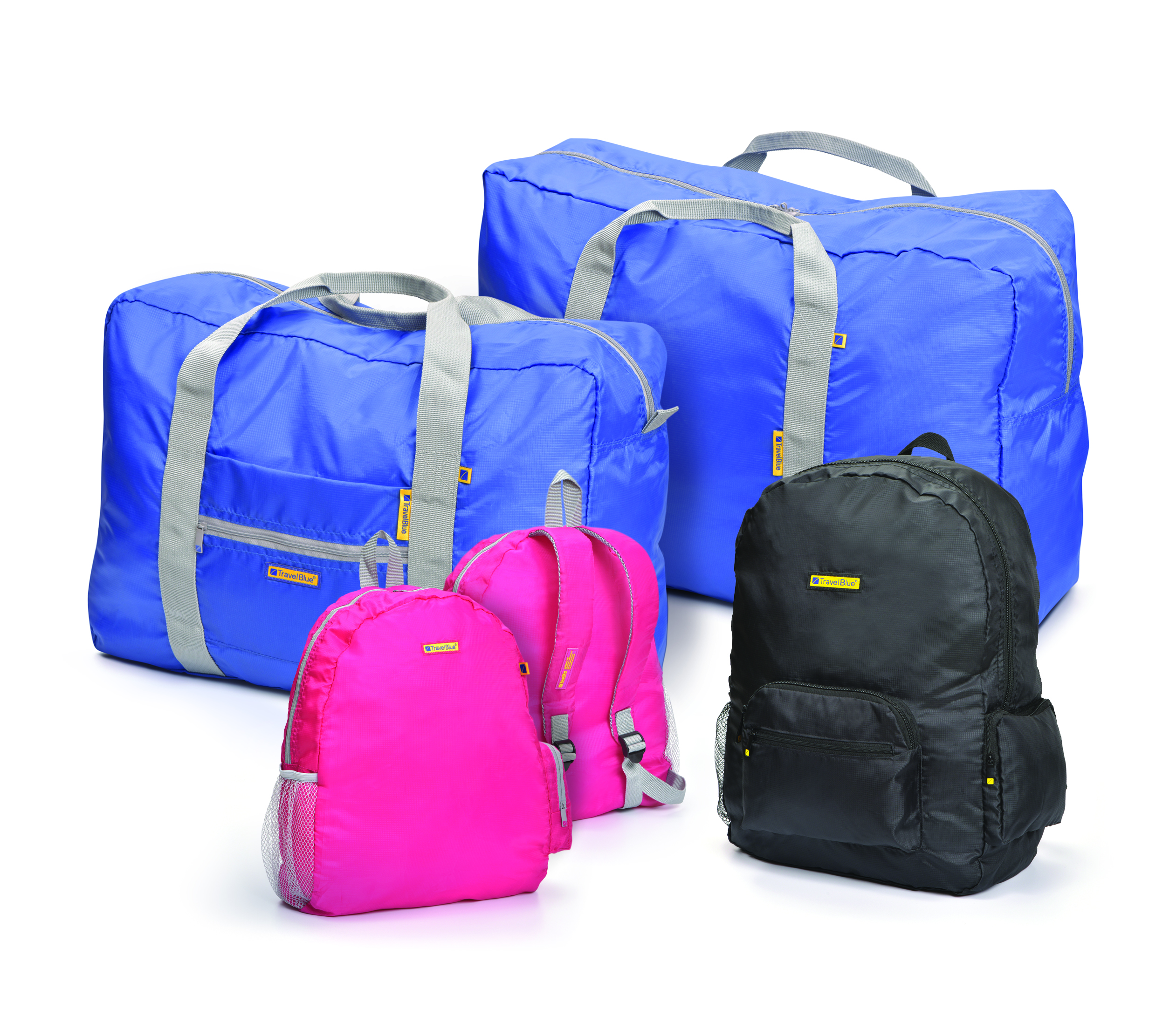travel blue foldable backpack
