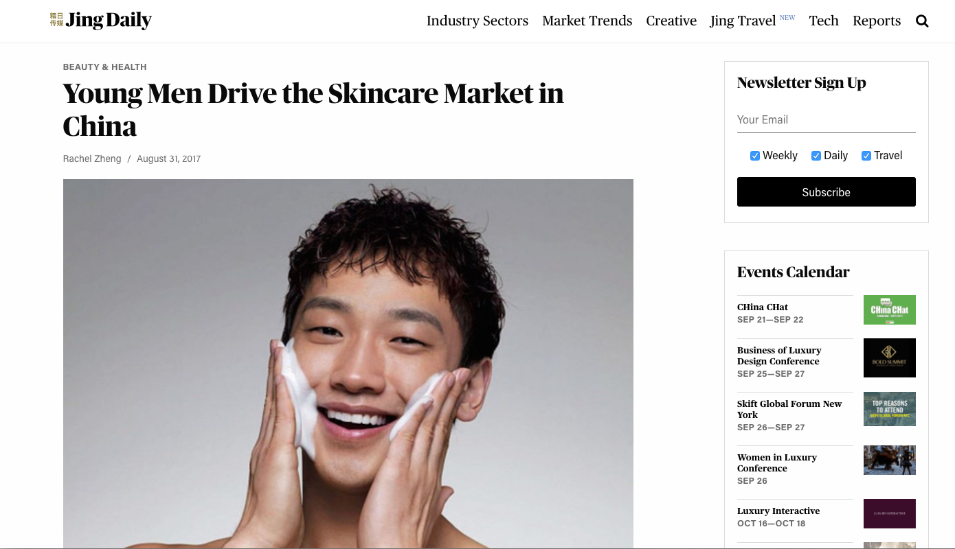 skin care for young men