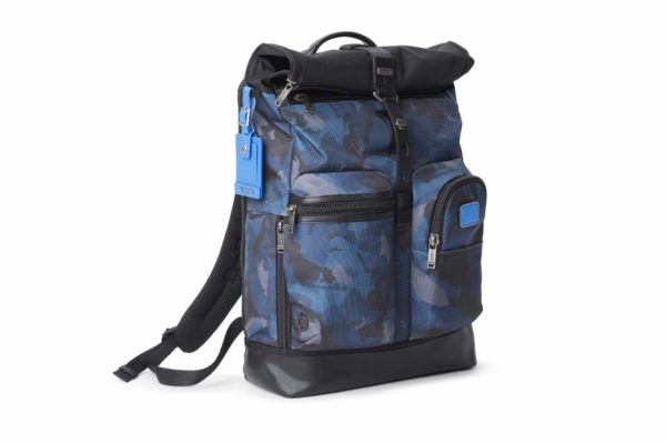 tumi blue camo luggage