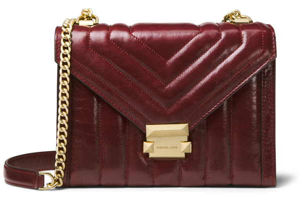 michael kors oxblood handbag