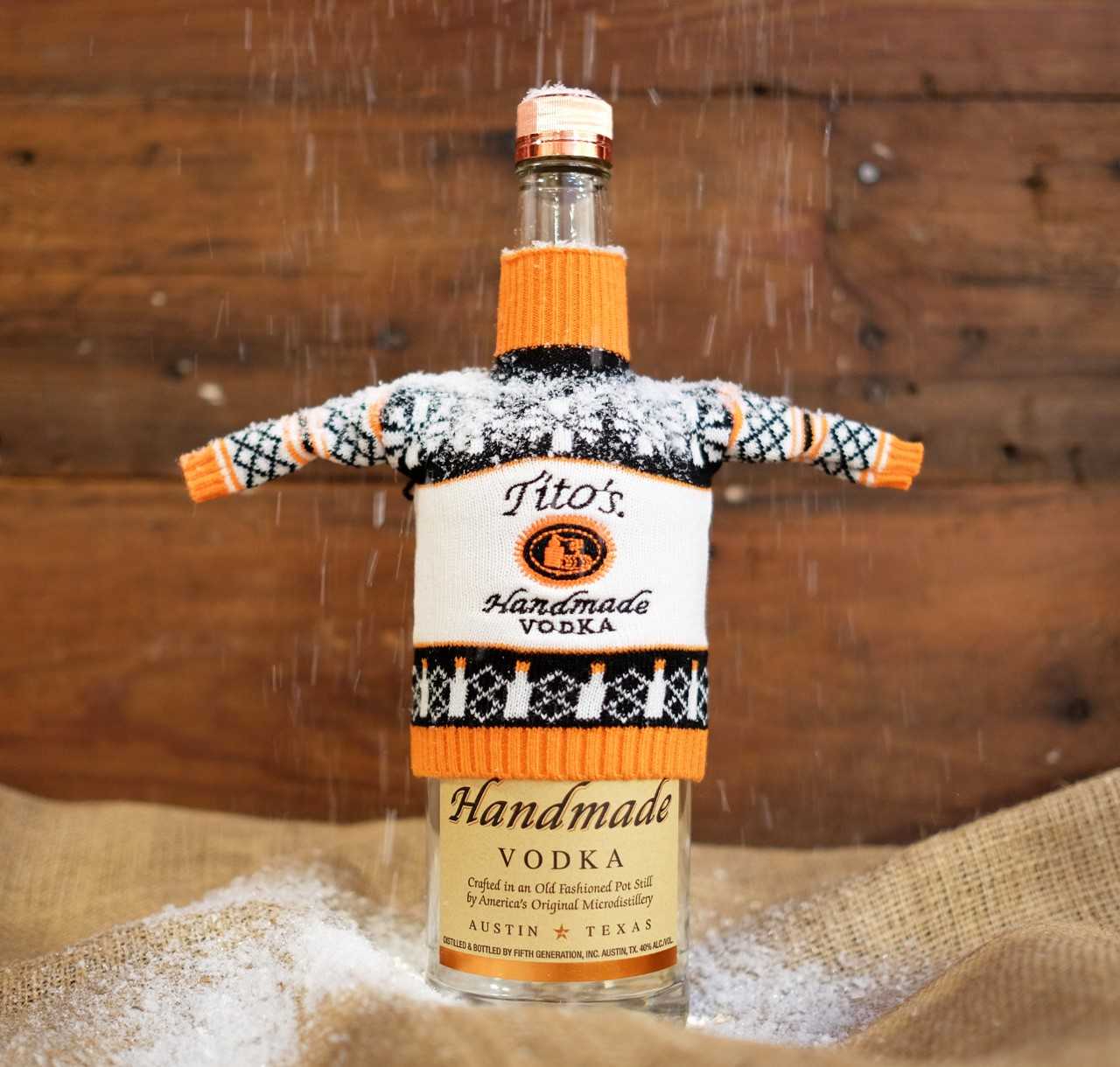 Tito’s Handmade Vodka dons a festive sweater for the holiday season