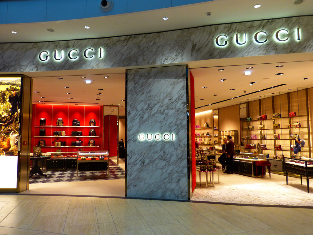 the gucci boutique at rome-fiumicino.