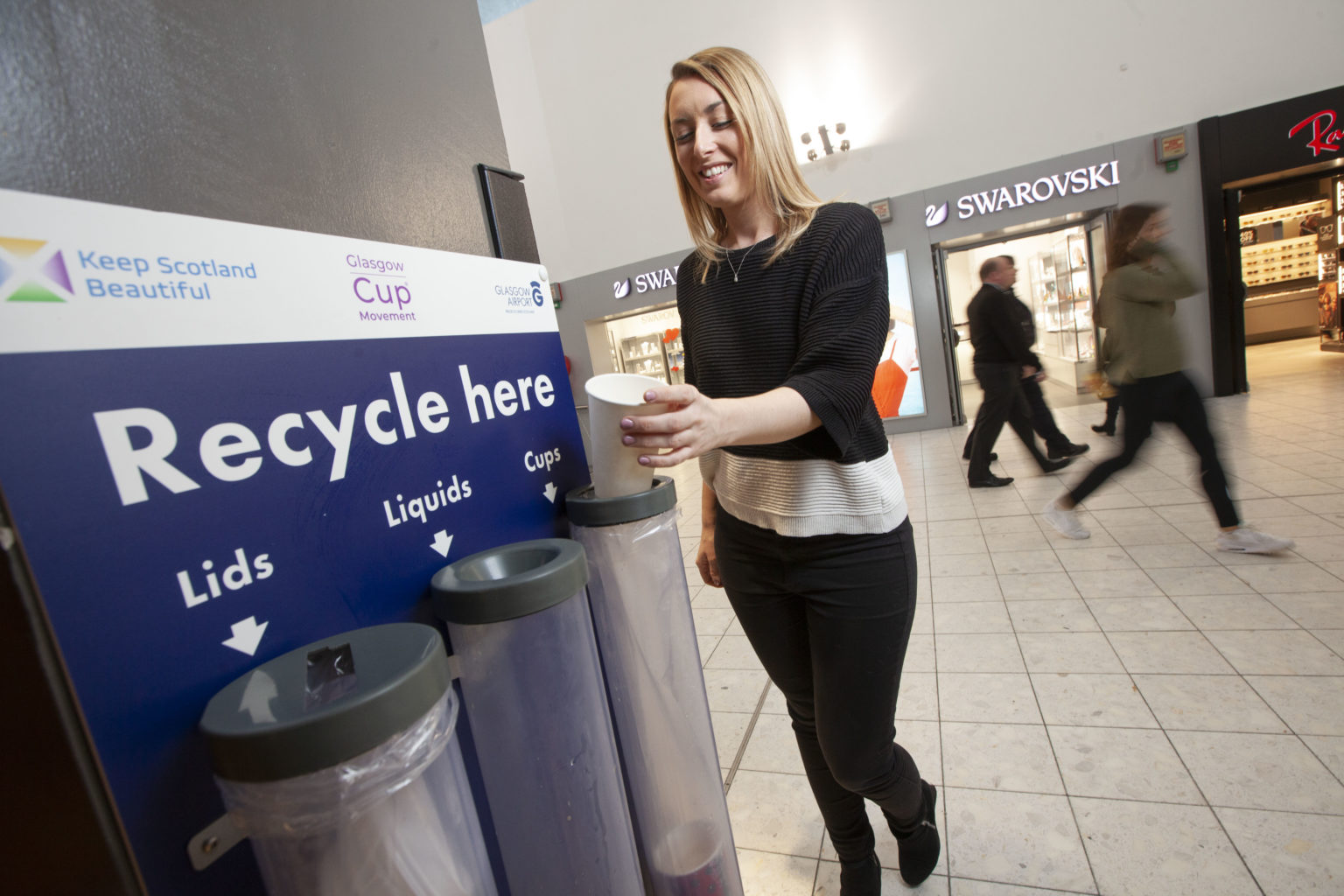 Glasgow Airport hails sustainability impact of new coffee cup recycling stations The Moodie