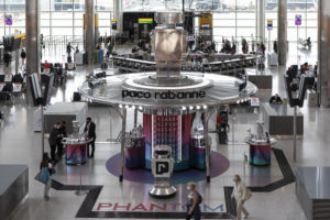 Phantom pop-up: Puig and JCDecaux unveil futuristic Paco Rabanne activation at Heathrow Airport – The Moodie Davitt Report