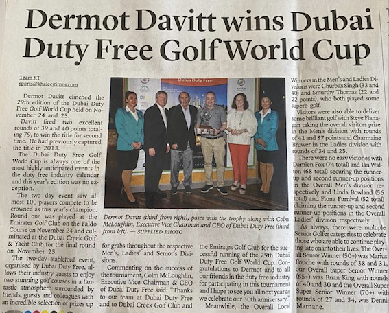 The Moodie Davitt Report’s Dermot Davitt triumphs in Dubai Duty Free ...